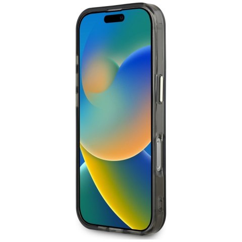 Etui Guess IML Metal Mountain Logo MagSafe do iPhone 16 Pro czarny