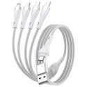 Kabel USB-C/USB-A 4smarts 4w1 1.2m biały