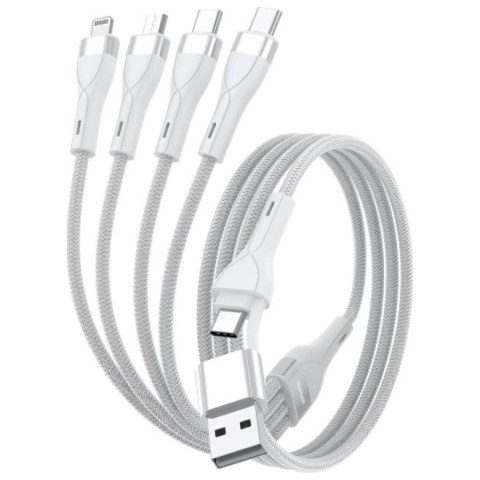 Kabel USB-C/USB-A 4smarts 4w1 1.2m biały
