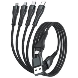 Kabel USB-C/USB-A 4smarts 4w1 1.2m czarny