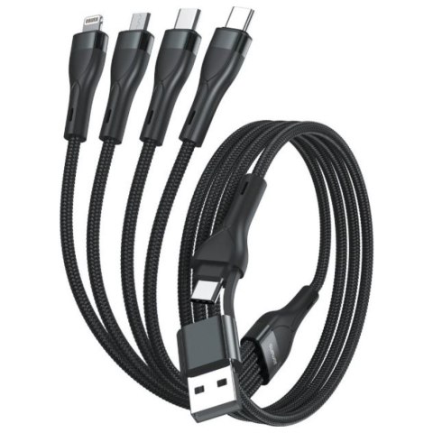 Kabel USB-C/USB-A 4smarts 4w1 1.2m czarny