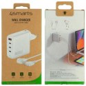 Ładowarka sieciowa 4smarts Flex Pro 100W 3xUSB-C + 1xUSB-A biały