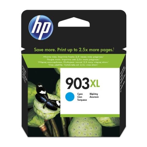 HP oryginalny ink / tusz T6M03AE, HP 903XL, cyan, blistr, 825s, 9.5ml, high capacity, HP Officejet 6962,Pro 6960,6961,6963,6964,