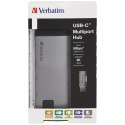Verbatim Adapter Hub USB-C - USB-C/ 3xUSB-A 3.0/HDMI/Eternet/SD/microSD aluminium/aluminum 49142