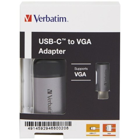 Verbatim Adapter USB-C - VGA aluminium/aluminum 49145