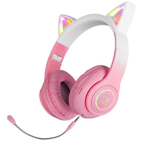 Defender słuchawki Bluetooth Freemotion B505 Led różowy/pink (63505)