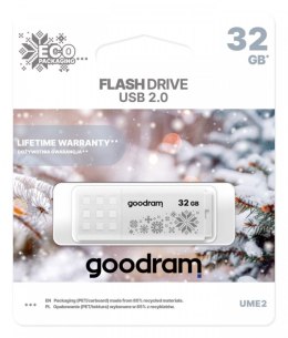 Pendrive GOODRAM UME2 Winter (32 GB /USB 2.0 /Biały z wzorem )