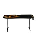 ULTRADESK Biurko dla gracza FRAG XXL GOLD, 160 x 75 cm, 75 cm, uchwyty na słuchawki i napoje, z podkładką XXL na cały pulpit