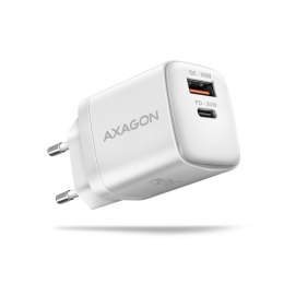 Axagon ACU-PQ30W Ladegerät QC3.0.4.0/AFC/FCP/PPS/Apple+ PD USB-C 30W - weiß - USB Typ C Telefon komórkowy, Smartfon, Smartwatch,