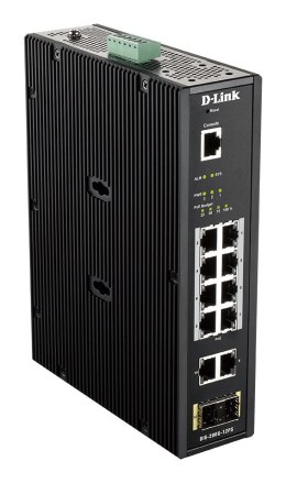 D-Link DIS-200G-12PS łącza sieciowe Zarządzany L2 Gigabit Ethernet (10/100/1000) Obsługa PoE Czarny