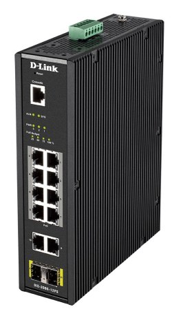 D-Link DIS-200G-12PS łącza sieciowe Zarządzany L2 Gigabit Ethernet (10/100/1000) Obsługa PoE Czarny