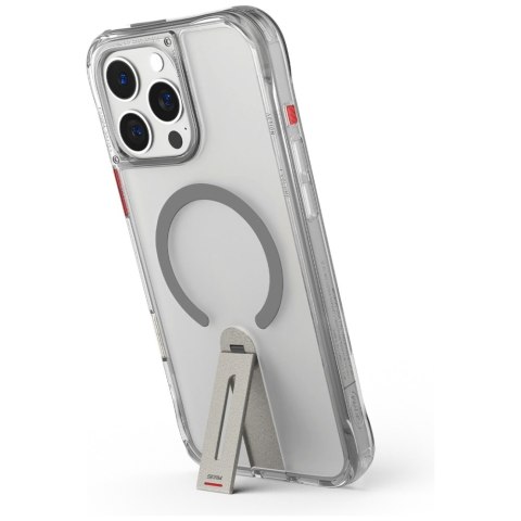 Etui Skinarma Helix do iPhone 16 Pro Max Magnetic Charging 360 Rotating Stand titanium
