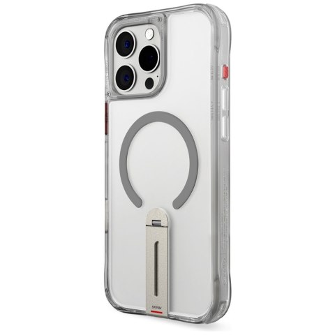 Etui Skinarma Helix do iPhone 16 Pro Magnetic Charging 360 Rotating Stand titanium