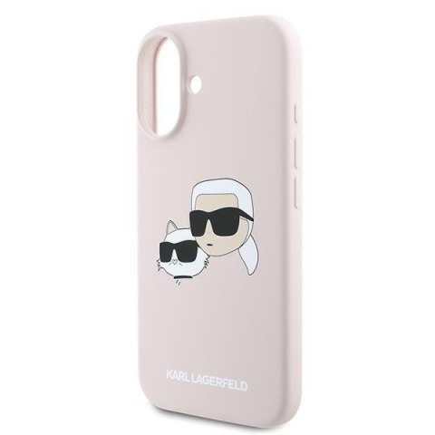 Karl Lagerfeld KLHMP16MSKCHPPLP iPhone16 Plus 6.7" różowy/pink hardcase Silicone Double Heads Print MagSafe