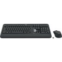 Logitech | MK540 Advanced | Zestaw klawiatura i mysz | Bezprzewodowy | Mysz w zestawie | Baterie w zestawie | USA | Czarny | USB