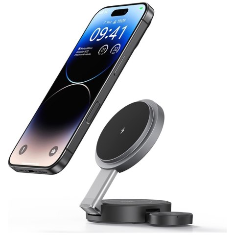 USAMS Składana ład. indukcyjna 3w1 15W do telefonu/Apple Watch/słuchawek CD234WXC01 (US-CD234)