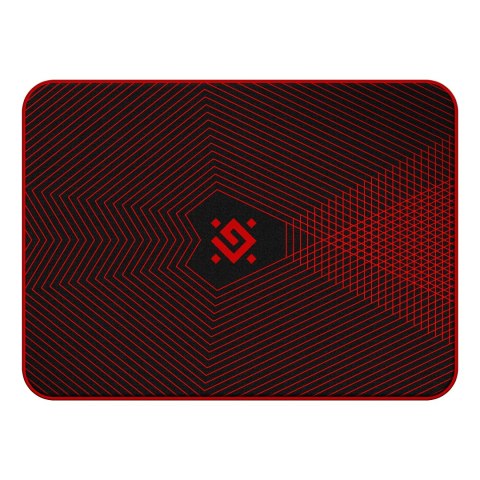 Dla gracza, mata pod fotel, Defender, CYBE, 1220 x 1020 x 4 mm, czarno-czerwona, antypoślizgowa