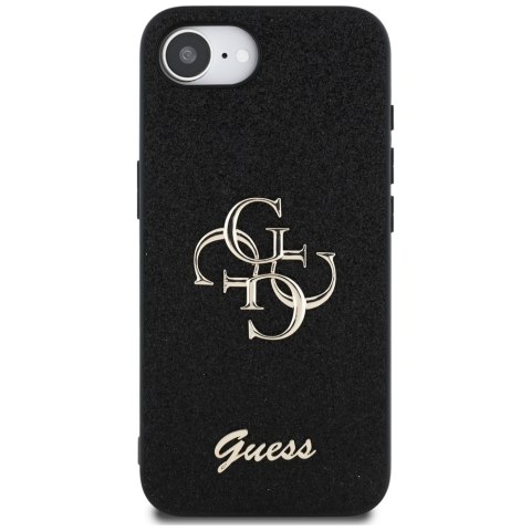 Etui Guess Fixed Glitter Big 4G do iPhone 16e czarny