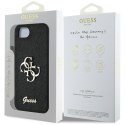 Etui Guess Fixed Glitter Big 4G do iPhone 16e czarny