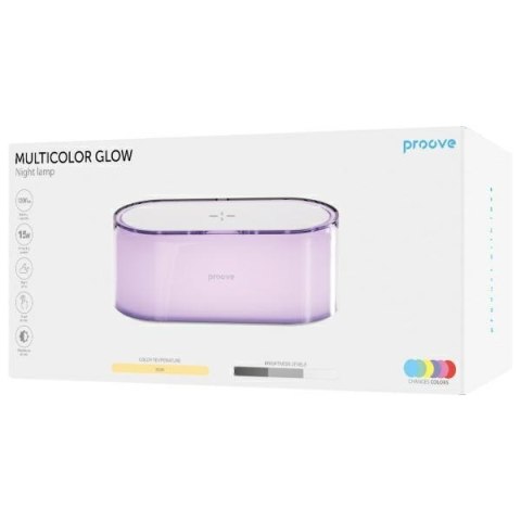 Proove Lampka nocna Multicolor Glow LED RGB 1200mAh 5W z ład. indukcyją 15W biały/white