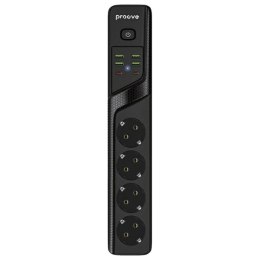 Proove Listwa zasilająca 2m 3000W Power Socket P-04 (4xAC + 4xUSB + 2xType-C) czarny/black