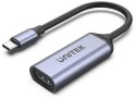 Unitek Adapter USB-C na HDMI 2.1 (8K 60Hz) szary 15cm V1416B
