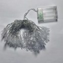 Lampki choinkowe LED snowflake/star - 10m/80 lampek ciepłe białe/warm white zasilane bat. 3xAA EHD-LS06