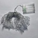 Lampki choinkowe LED snowflake/star - 6m/40 lampek ciepłe białe/warm white zasilane bat. 3xAA EHD-LS05