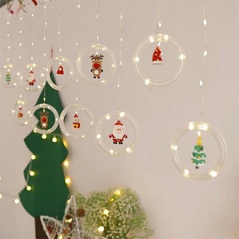 Lampki świąteczne LED zestaw figurki 10szt. - okrągłe