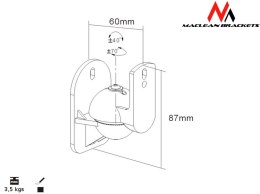 Uchwyt głośnikowy do kolumn MC-526 komplet 2 szt 3.5kg