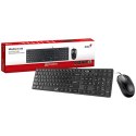 Genius SlimStar C126 COPILOT, zestaw klawiatura z optyczną myszką, CZ/SK, przewodowa (USB), czarna, niski profil