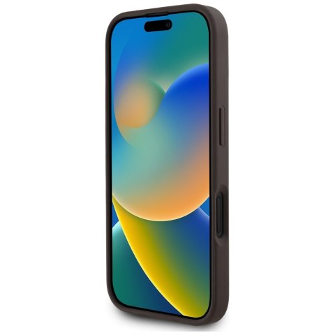 Etui Guess 4G Circle Classic Logo MagSafe do iPhone 16 brązowy