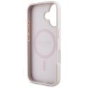 Etui Guess 4G Circle Classic Logo MagSafe do iPhone 16 różowy