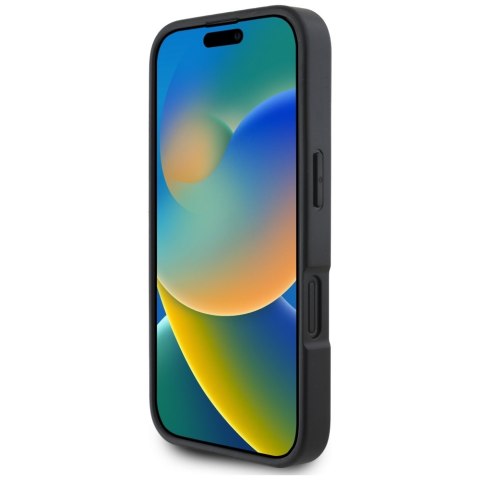 Etui Karl Lagerfeld HC Grained PU Cardslot Metal Elong do iPhone 16 czarny