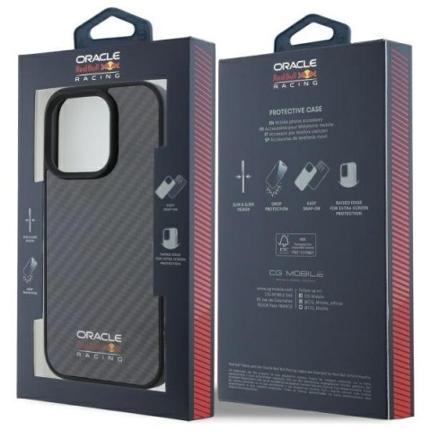 Red Bull RBHMP16L24CFILSK iPhone 16 Pro 6.3" hardcase czarny/black Carbon Fiber Shiny Logo MagSafe