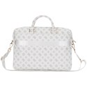 Torba Guess 4G Peony Front Pocket Zipper Triangle Logo 16" biały