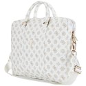 Torba Guess 4G Peony Front Pocket Zipper Triangle Logo 16" biały