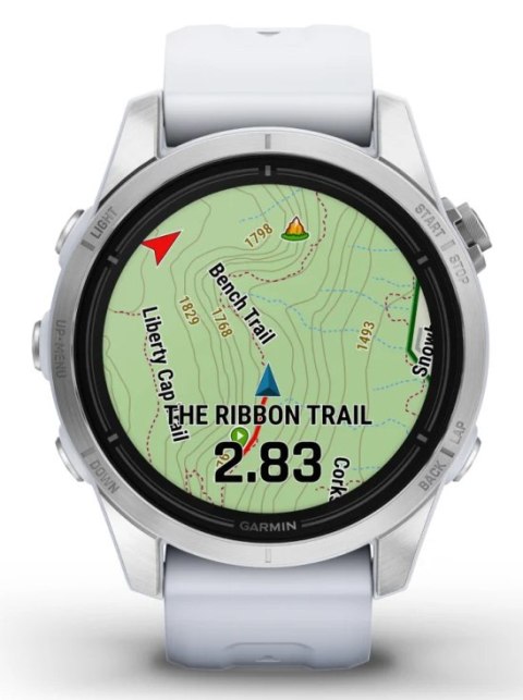 Zegarek sportowy Garmin Epix PRO (Gen 2) AMOLED 42mm SS Whitestone/Srebrny