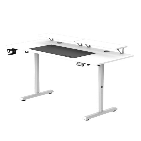 Biurko, elektycznie regulowany, 160X70 cm, 72-117 cm, HIGHLANDER XXL WHITE, biały, ULTRADESK