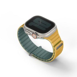 UNIQ pasek Revix Evo Apple Watch Series1/2/3/4/5/6/7/8/9/SE/SE2/Ultra/Ultra2 42/44/45/49mm Reversible Magnetic zielono-żółty/vir