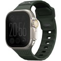 UNIQ pasek Stride Apple Watch Series1/2/3/4/5/6/7/8/9/SE/SE2/Ultra/Ultra 2 42/44/45/49mm FKM Rubber Strap ciemnozielony/moss gre