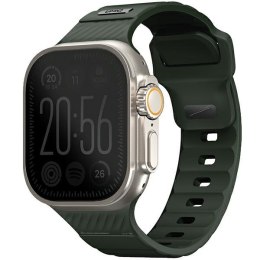 UNIQ pasek Stride Apple Watch Series1/2/3/4/5/6/7/8/9/SE/SE2/Ultra/Ultra 2 42/44/45/49mm FKM Rubber Strap ciemnozielony/moss gre