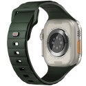UNIQ pasek Stride Apple Watch Series1/2/3/4/5/6/7/8/9/SE/SE2/Ultra/Ultra 2 42/44/45/49mm FKM Rubber Strap ciemnozielony/moss gre