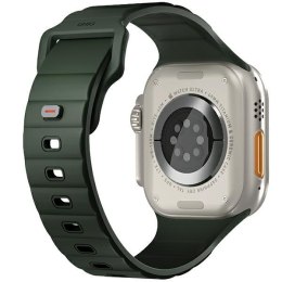 UNIQ pasek Stride Apple Watch Series1/2/3/4/5/6/7/8/9/SE/SE2/Ultra/Ultra 2 42/44/45/49mm FKM Rubber Strap ciemnozielony/moss gre