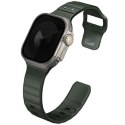 UNIQ pasek Stride Apple Watch Series1/2/3/4/5/6/7/8/9/SE/SE2/Ultra/Ultra 2 42/44/45/49mm FKM Rubber Strap ciemnozielony/moss gre