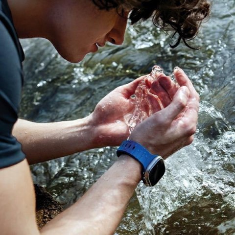 UNIQ pasek Stride Apple Watch Series1/2/3/4/5/6/7/8/9/SE/SE2/Ultra/Ultra 2 42/44/45/49mm FKM Rubber Strap ciemnozielony/moss gre