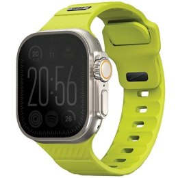UNIQ pasek Stride Apple Watch Series1/2/3/4/5/6/7/8/9/SE/SE2/Ultra/Ultra 2 42/44/45/49mm FKM Rubber Strap limonkowy/lime green