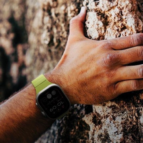 UNIQ pasek Stride Apple Watch Series1/2/3/4/5/6/7/8/9/SE/SE2/Ultra/Ultra 2 42/44/45/49mm FKM Rubber Strap pomarańczowy/volt oran