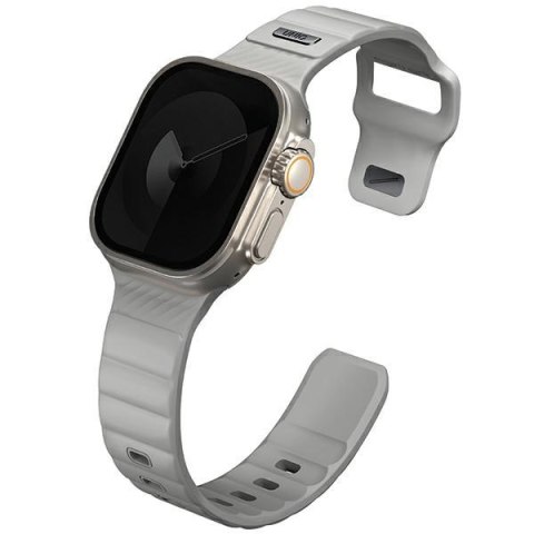 UNIQ pasek Stride Apple Watch Series1/2/3/4/5/6/7/8/9/SE/SE2/Ultra/Ultra 2 42/44/45/49mm FKM Rubber Strap szary/chalk grey