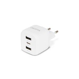 Ładowarka sieciowa GaN Dicota 2x USB-A 1x USB-C 32W biała